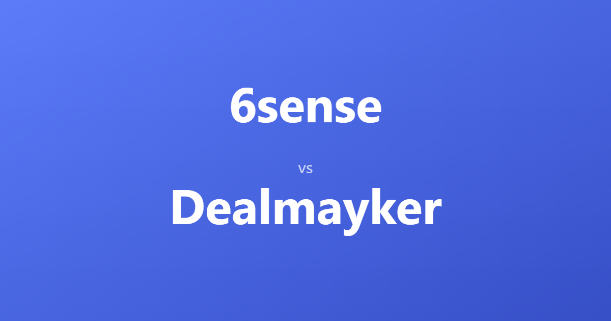 6sense vs Dealmayker