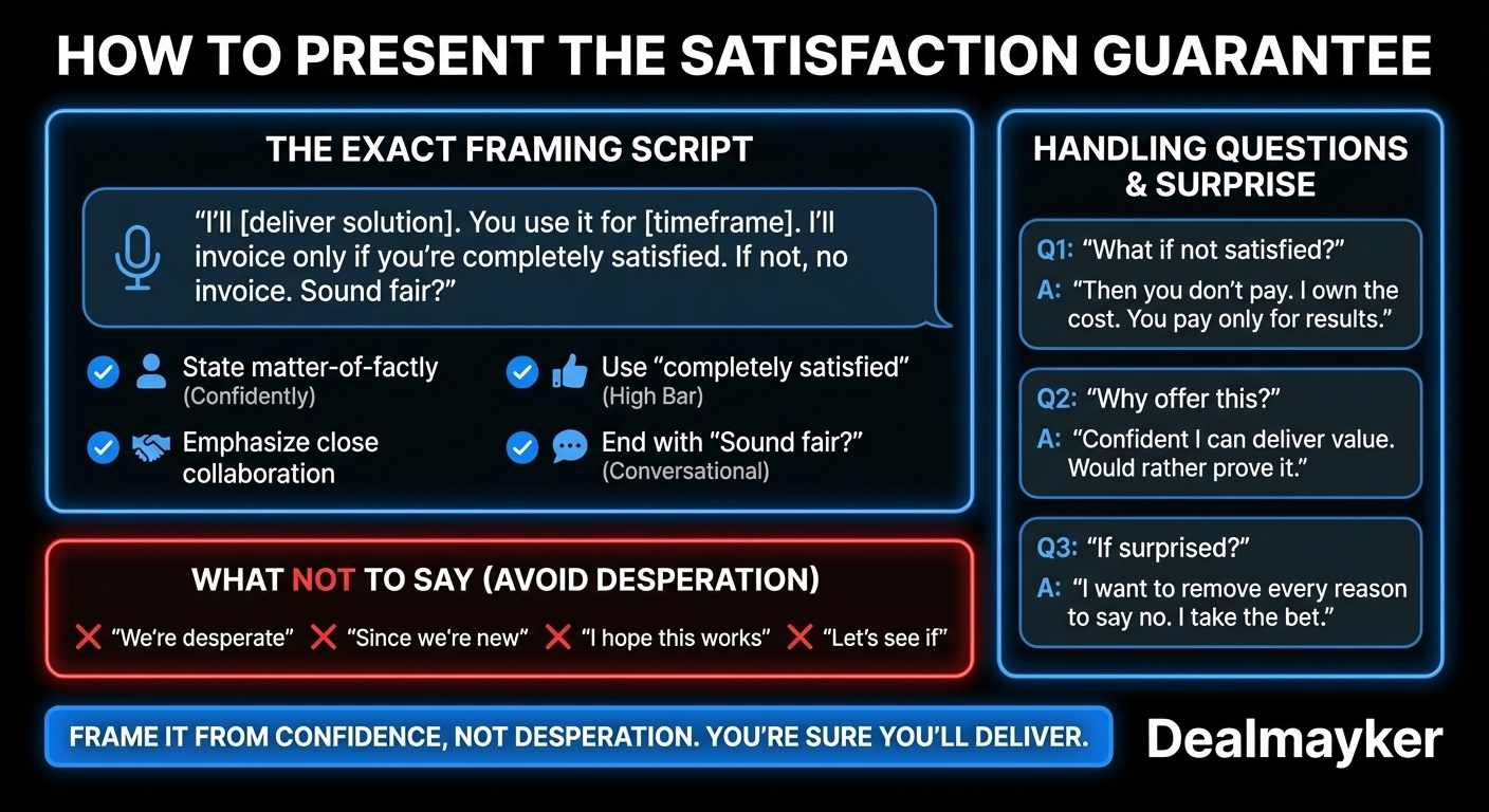 How to present satisfaction guarantees